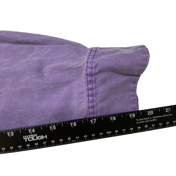 Vtg FRONTIER SERIES Men Western Denim Shirt Button Down Long Sleeve Sz M Purple - Picture 6 of 9